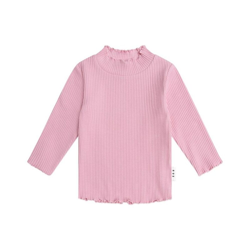 Huxbaby Girls  Pink Rib Skivvy Top, Red
